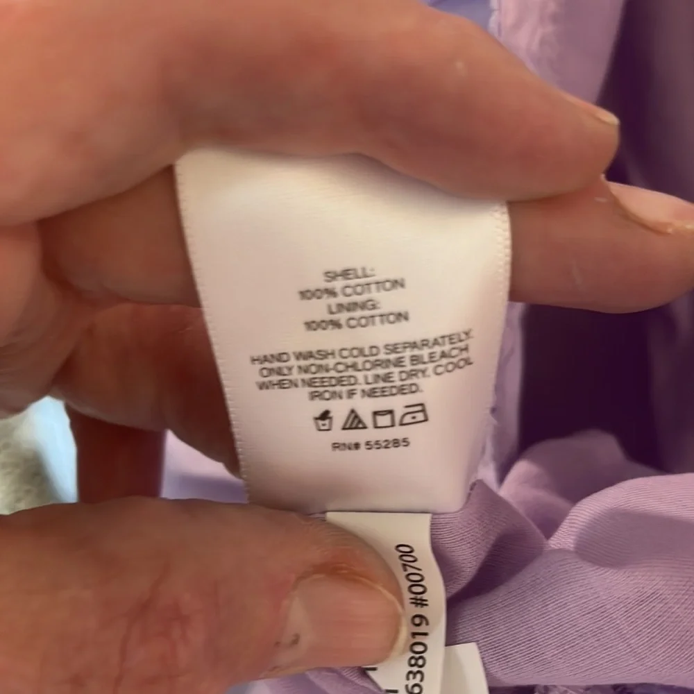 NEW Express V Neck Ruffle Peplum NWOT Lavender never worn - Picture 4 of 6